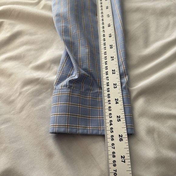 Joseph Abboud Men's Long Sleeve Button Up Shirt Check Blue‎ Size X-Large Pocket - Picture 9 of 12